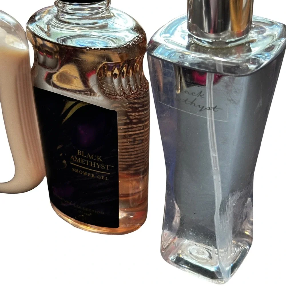 Bath & Body Works Black Amethyst Body Lotion Shower Gel Fragrance Mist Lot 3pc